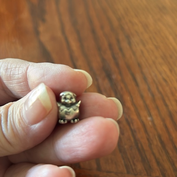 Pandora (retired) spring time silver baby chick hatching charm - Picture 8 of 12